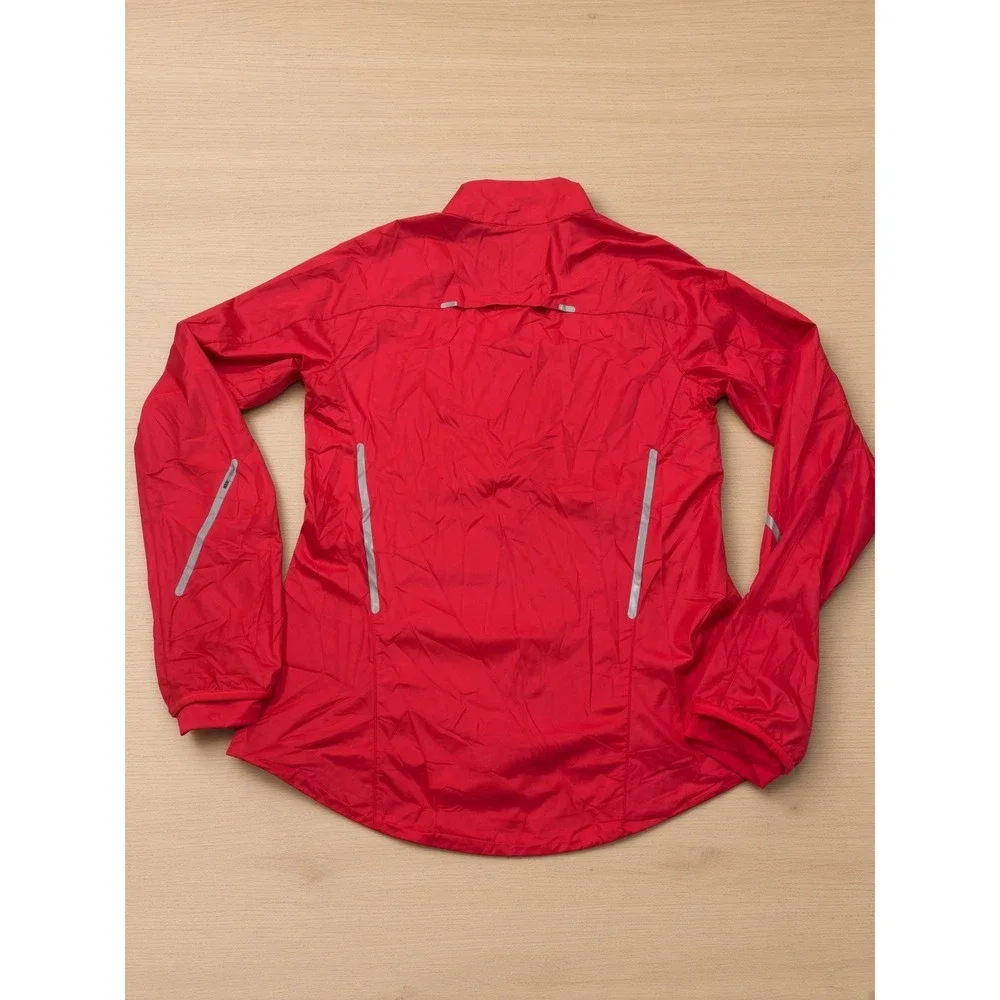 Nike Storm-FIT Womens Red Reflective Running Jacket Full Zip 425089-691 Small